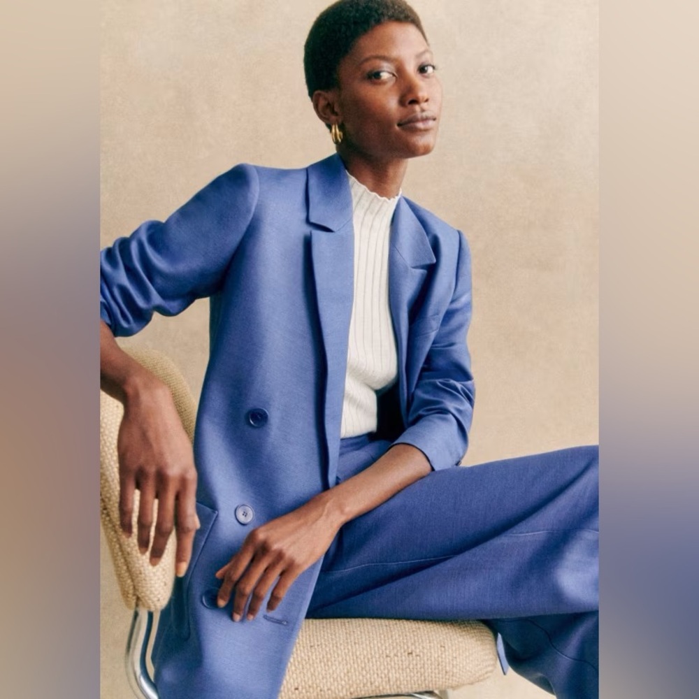 Sezane Michele Jacket Blue Storm - Size 0